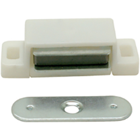 ULTRA HARDWARE CATCH MAGNETIC PLASTIC WHITE 13502